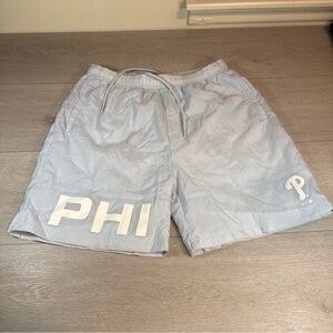 Fanatics Signature Philadelphia Phillies Light Blue "PHI" Woven Shorts NWT Sz L